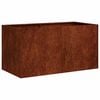 vidaXL Pflanzk&uuml;bel Rostig 80x40x40 cm Wetterfester Stahl