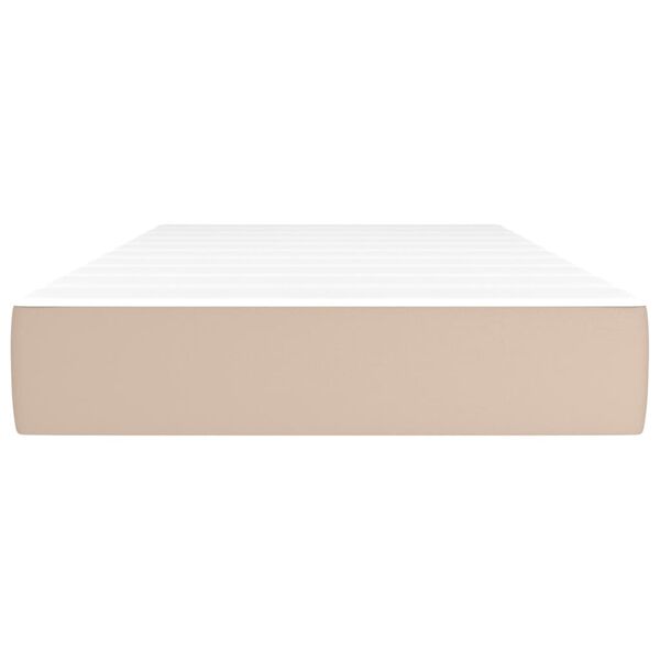 vidaXL Taschenfederkernmatratze Cappuccino 80x200x20 cm Kunstleder