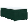 vidaXL Boxspringbett mit Matratze Dunkelgr&uuml;n 90x190 cm Samt