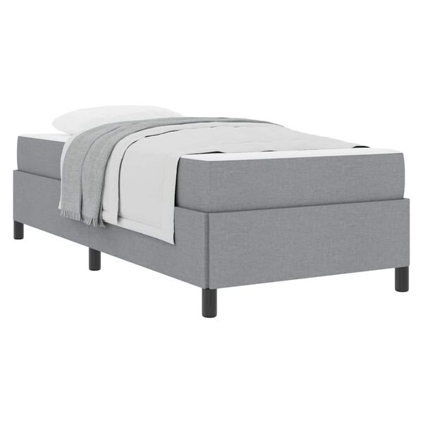 vidaXL Boxspringbett Hellgrau 80 x 200 cm Stoff