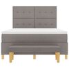 vidaXL Boxspringbett mit Matratze Taupe 140 x 190 cm Stoff