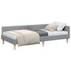 vidaXL Eckbettgestell Hellgrau 80 x 200 cm Stoff
