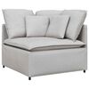 vidaXL Modulares Sofa Eckmodul mit Kissen Wolkengrau 100 cm