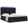 vidaXL Bett mit Stauraum und LED Schwarz 180 x 200 cm Polyester