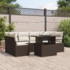 vidaXL Gartensofa-set mit Speicher mit Kissen 7 pcs Braun Poly-Rattan