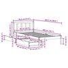 vidaXL Massivholzbett ohne Matratze 90x200 Kiefernholz