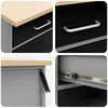 vidaXL Werkbank mit Schubladen 8 pcs Schwarz Ingenieure Holz und Stahl