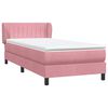 vidaXL Boxspringbett mit Matratze Rosa 100x210 cm Samt