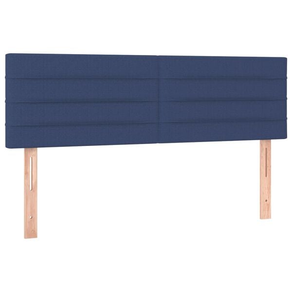 vidaXL Kopfteile Blau 144x5x78/88 cm Stoff