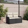 vidaXL Gartensofa Schwarz 121 x 62 x 69cm Poly-Rattan