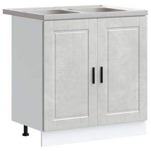 vidaXL Waschbecken-Unterschrank Porto 2 Stk. Betongrau