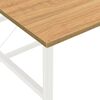 vidaXL Computertisch Wei&szlig; und Eiche Hell 105x55x72 cm MDF und Metall