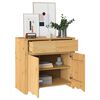 vidaXL Sideboard Drammen Eiche 79 x 43 x 75,5 cm Massivholz Kiefer