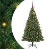 vidaXL K&uuml;nstlicher Weihnachtsbaum mit 300 LEDs mit St&auml;nder Gr&uuml;n 180 cm