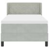 vidaXL Boxspringbett mit Matratze Hellgrau 200 x 90 cm Samt