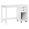 vidaXL Schreibtischschrank-Set 2 stk. Wei&szlig; Massives Kiefernholz