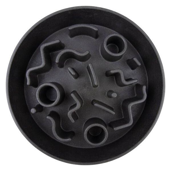 DISTRICT70 Anti-Schling-Napf f&uuml;r Hunde Bambus 28 cm Dunkelgrau