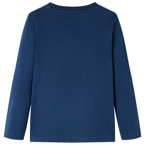 Kinder-Langarmshirt Marineblau 128