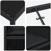 vidaXL Garten Essgruppe mit Kissen 9 pcs Schwarz Poly-Rattan