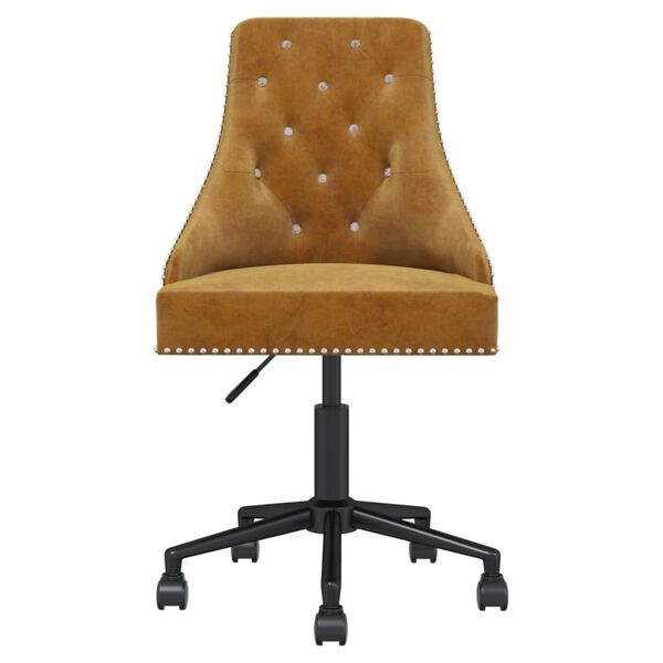 vidaXL Esszimmerst&uuml;hle 2 Stk. Drehbar Braun Samt