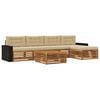 vidaXL Outdoor-Sofagarnitur 6 stk. Natur und Beige Polyester