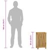 vidaXL Wäschebehälter 35x25x60 cm Massivholz Teak