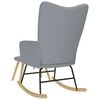 vidaXL Schaukelstuhl mit Fußhocker Hellgrau Stoff