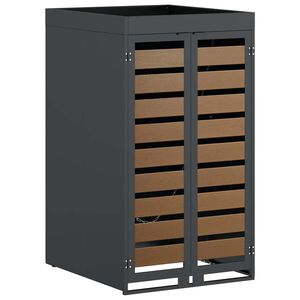 vidaXL M&uuml;lltonnenlager mit Pflanzerdach f&uuml;r 240L Tonne Anthrazit Stahl