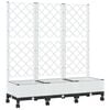 vidaXL Pflanzk&uuml;bel mit Spalier und R&auml;dern Wei&szlig; 120 x 40 x 131,5 cm PP