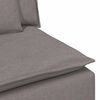 vidaXL Modulares Sofa Endmodul mit Armlehne Kissen Taupe 100 cm