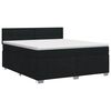 vidaXL Boxspringbett mit Matratze Schwarz 160 x 200 cm Stoff