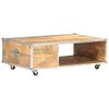vidaXL Couchtisch 89x59x33 cm Massives Raues Mangoholz
