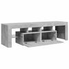vidaXL TV-Schrank mit LED-Beleuchtung Betongrau 140x36,5x40 cm