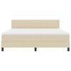 vidaXL Boxspringbett mit Matratze Creme 180 x 200 cm Stoff