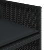 vidaXL 5-tlg. Garten-Essgruppe mit Kissen Schwarz Poly Rattan