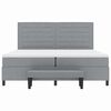 vidaXL Boxspringbett mit Matratze Hellgrau 200 x 200 cm Stoff
