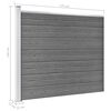 vidaXL Zaunelement Set WPC 699x146 cm Grau
