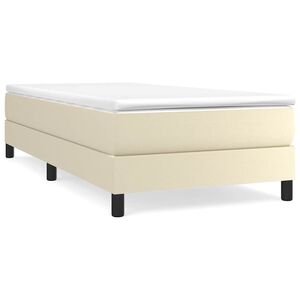 vidaXL Boxspringbettgestell Creme 80x200 cm Kunstleder