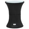vidaXL Garten-Beistelltisch Trommelform Schwarz Poly Rattan