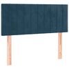 vidaXL Boxspringbett mit Matratze Dunkelblau 100x200 cm Samt