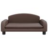 vidaXL Kindersofa Braun 70x45x30 cm Kunstleder