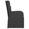 vidaXL 11-tlg. Garten-Essgruppe mit Kissen Poly Rattan Schwarz