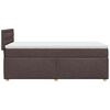 vidaXL Boxspringbett mit Matratze Dunkelbraun 90x200 cm Stoff