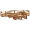 vidaXL Outdoor-Sofagarnitur 9 pcs Natur Massivholz Akazie