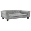 vidaXL Hundebett Hellgrau 95x55x30 cm Samt