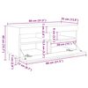 vidaXL TV-Schrank mit LED-Leuchten Sonoma-Eiche 260x35x40 cm