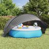 vidaXL Pool-Dome Schwarz 430 x 430 x 210 cm