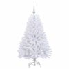 vidaXL K&uuml;nstlicher klappbarer Weihnachtsbaum Wei&szlig; 120 cm PVC und Stahl