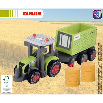 CLAAS Spielzeug-Traktor mit Anhänger Axion 870+ Cargos 9500 35 cm