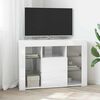 vidaXL Eck-LED-TV-Schrank Hochglanz Wei&szlig; 100x40x68cm Holzwerkstoff